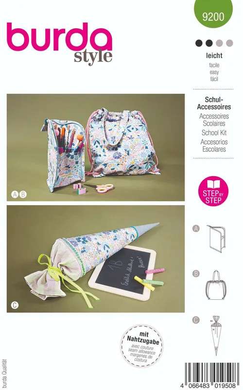 Burda 9200 skolset barn, one size | Extra rabatt