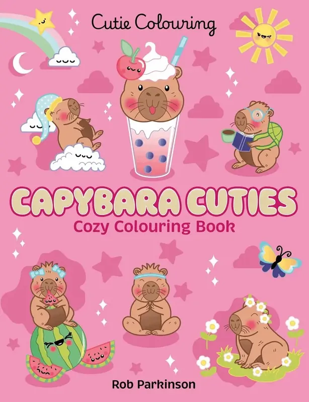Capybara Cuties Colouring Book | Premium