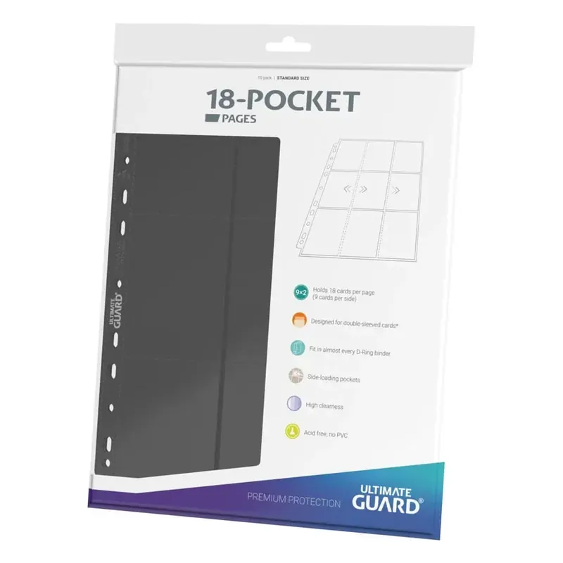 Ultimate Guard 18-Pocket Pages Side-Loading - Grey - Professionell kvalitet